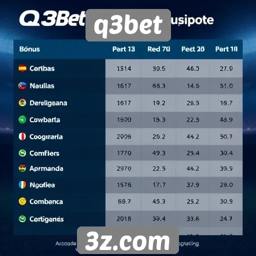 Comparação de bônus oferecidos pelo q3bet